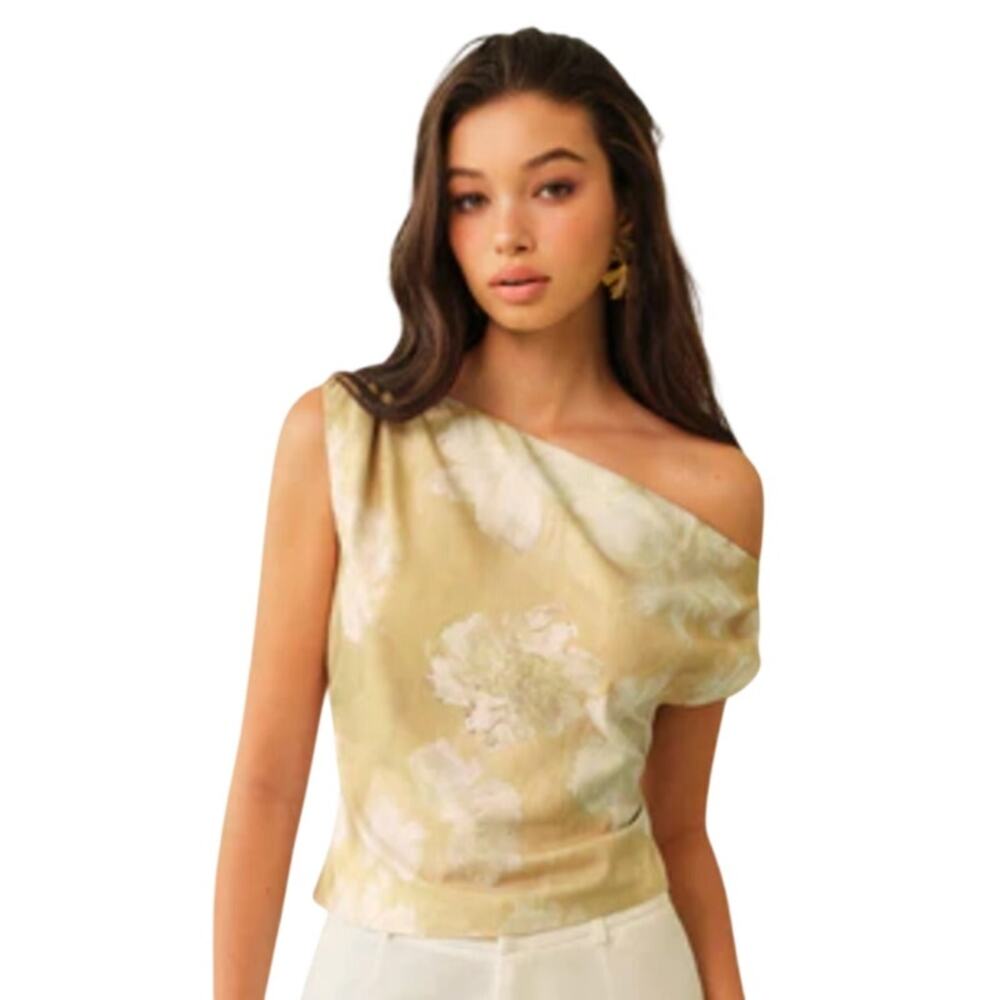Commense One-Shoulder Floral-Patterned Top L NWT - Picture 4 of 8